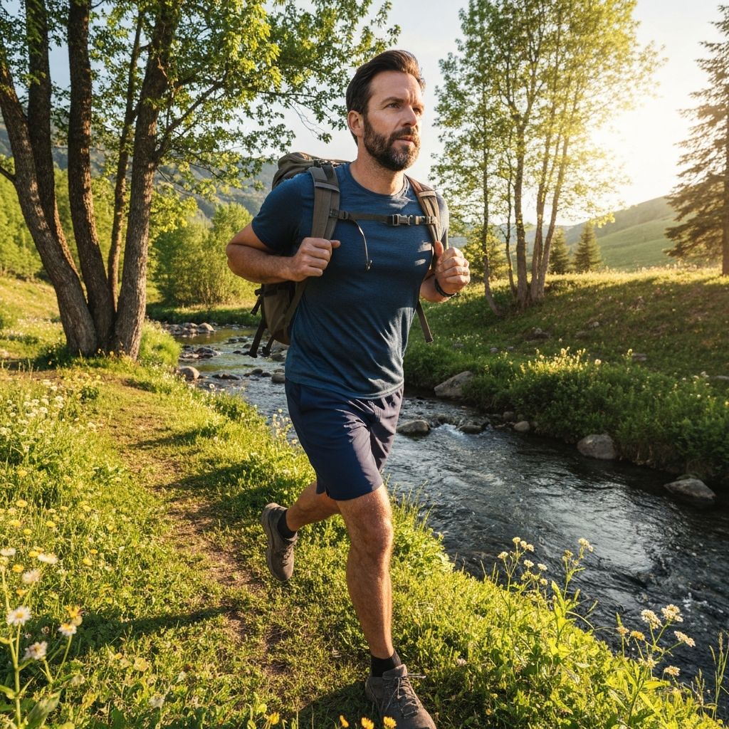 Pria dalam gaya hidup sehat dan aktif